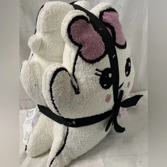 NWT Goblin & Ghoul Halloween Sherpa Plush Girl Boy Ghost Pillow Set Fall - Picture 3 of 6